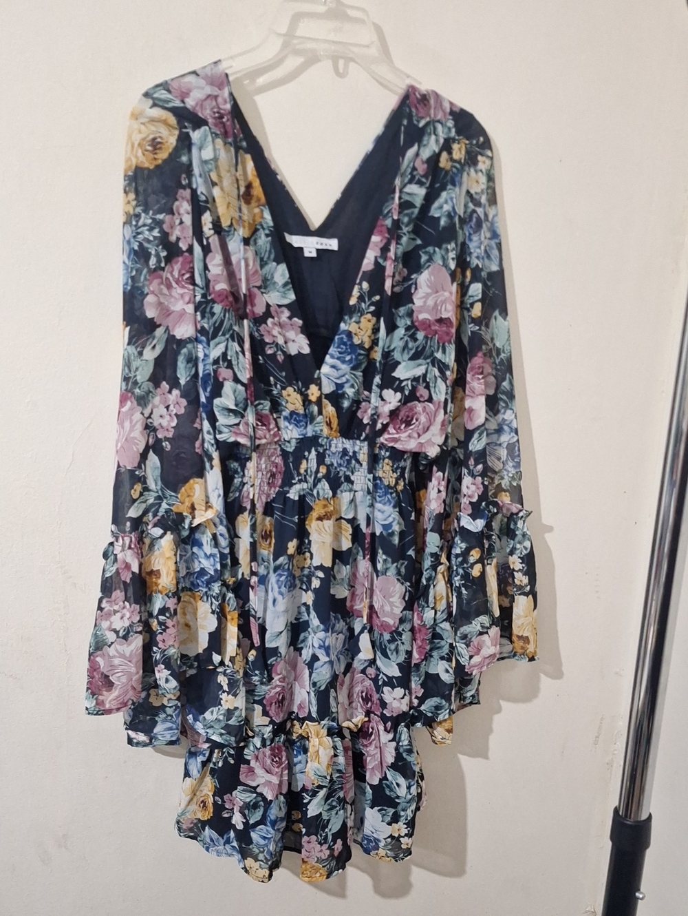 Baltic Born Pansy Floral V-Neck Mini Dress